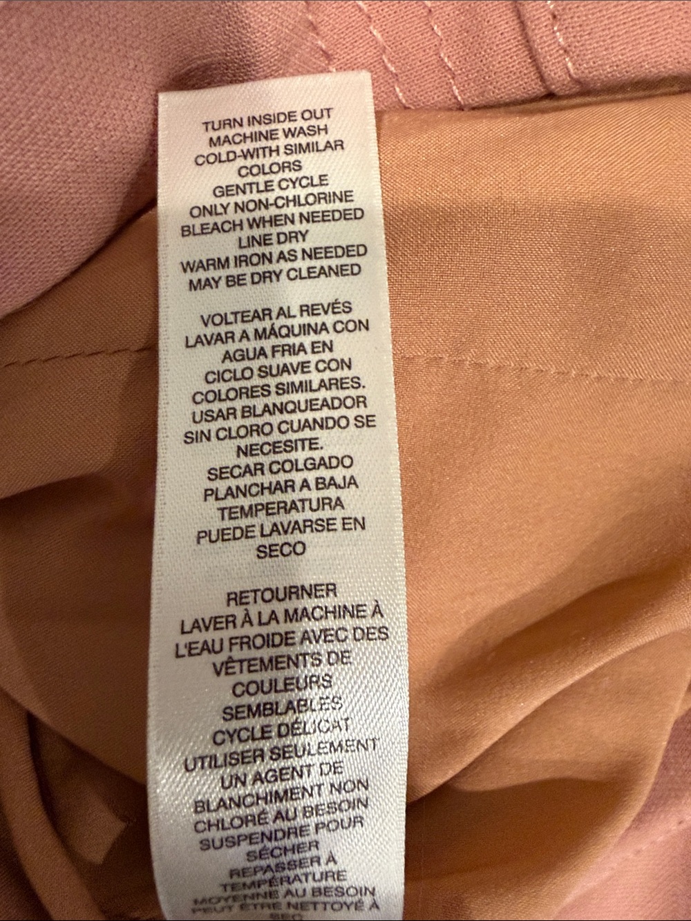 White House Black Market Moto Jacket Size 4 Dusty Rose Blush Pink Zip Stretch - Picture 7 of 7